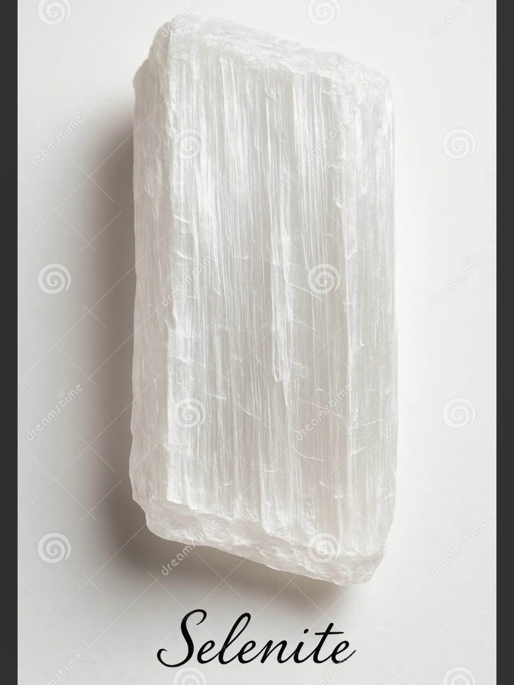Selenite Decorative Crystal Block - White